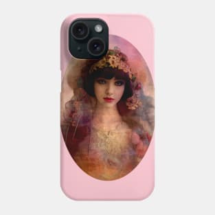 Vintage Style Portrait of Beautiful Woman in Pink & Lavender Phone Case