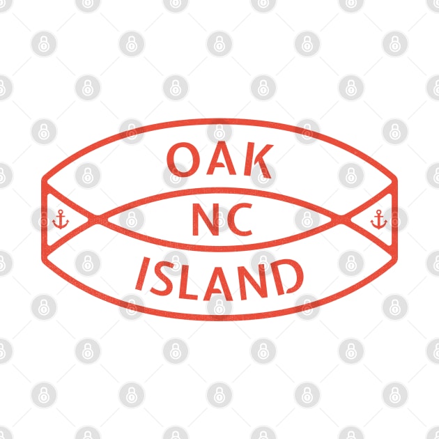 Oak Island, NC Summertime Vacationing Anchor Ring by Contentarama