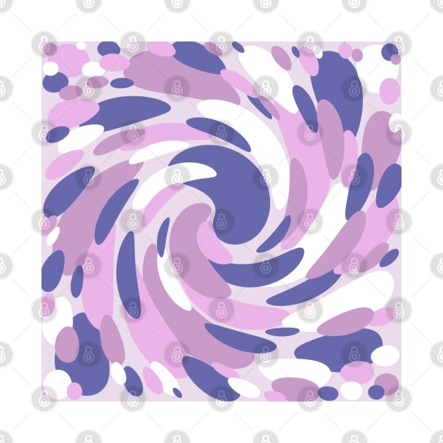 1960's Retro Psychedelic Dot Pattern in Purple, Pink and White by MellowCat