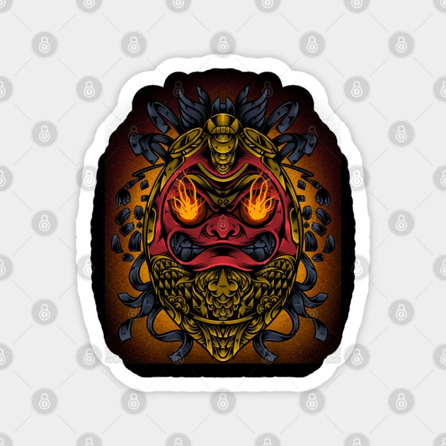 daruma doll anger Magnet by Bayuktx