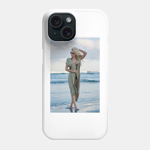 Beautiful woman on the sea shore Phone Case by naturalis