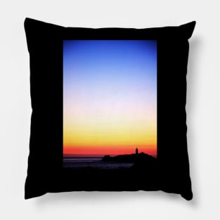 Godrevy Lighthouse, Cornwall, Cornish Sunset Pillow