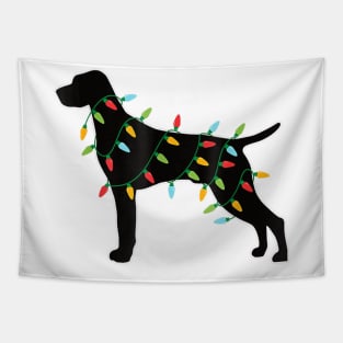 Cute Hungarian Christmas Lights With Santa Hat Dog Dad Mom Tapestry