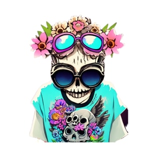 Glasses Skull Girl T-Shirt