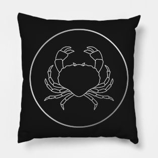 Cancer Zodiac Art Silver Pillow