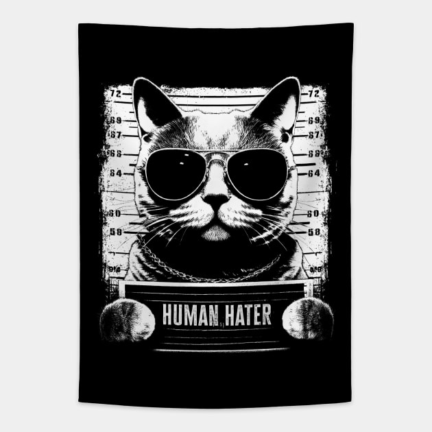 Cat Mugshot Tapestry by Delicious Art