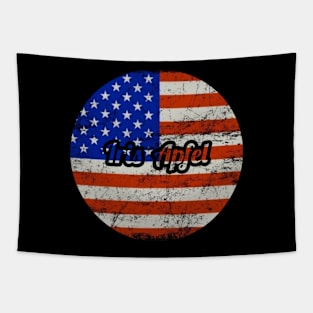 Iris Apfel / USA Flag Vintage Style Tapestry