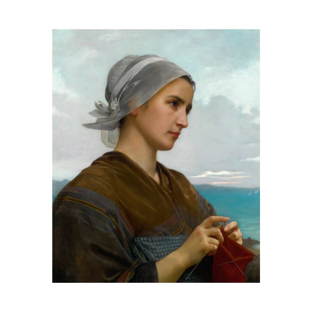 Tricoteuse Bretonne by William-Adolphe Bouguereau by Classic Art Stall