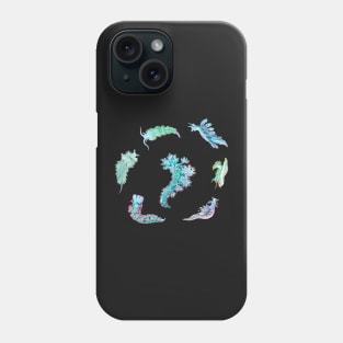 Nudibranch Set Ernst Haeckel Day-Glo Colors Phone Case