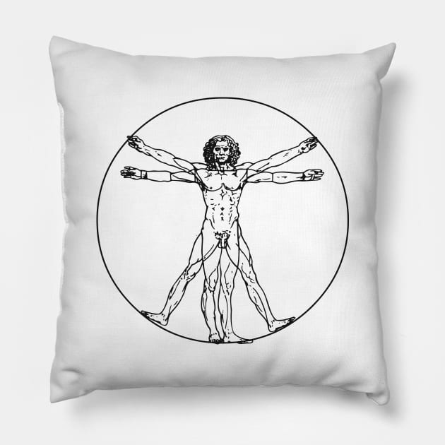 Vitruvian Man Pillow by olemanner