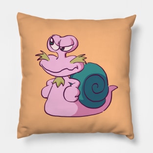 cranky escargoon the purple snail sidekick / retro anime Pillow