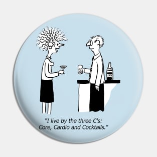 Funny cocktail cartoon. Pin