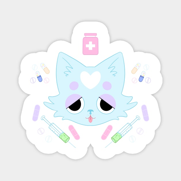 menhera kitty Magnet by kasumiblu