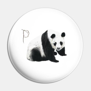 P for panda alphabet illustration Pin