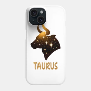 silhouette golden Taurus Zodiac Sign Astrology born April & May June Birthday Taurus Zodiac Horoscope April & May June Birthday Phone Case