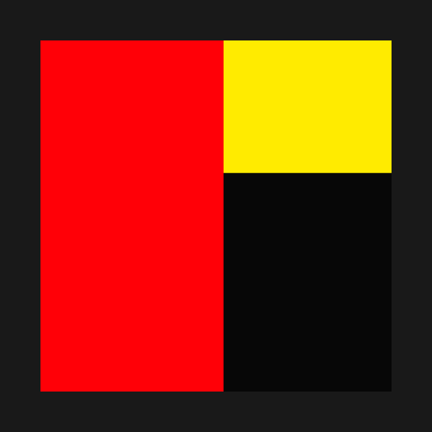 red yellow and black abstract minimalist geometrical modern art design by pauloneill-art