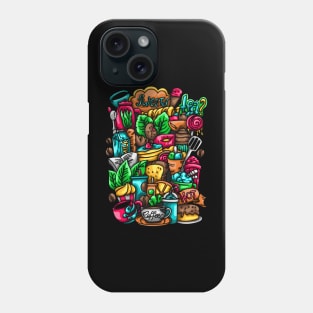 Coffee Doodle Illustration Phone Case