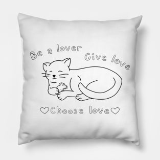 Be A Lover Cat and Mouse Harry Styles Quote Pillow