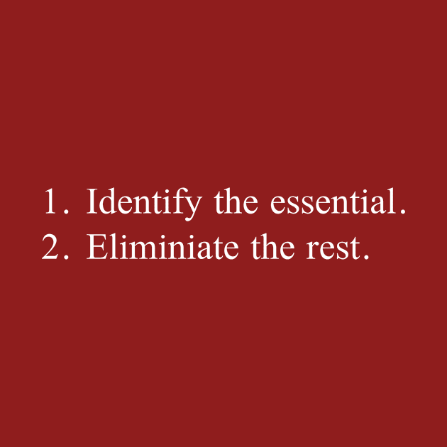 Identify the essential. Eliminate the rest. Minimalism by Clouds