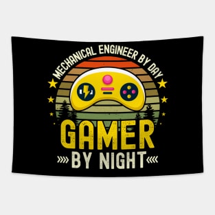 mechanical engineering Lover by Day Gamer By Night For Gamers Tapestry