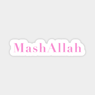 MashAllah text print, cute Magnet