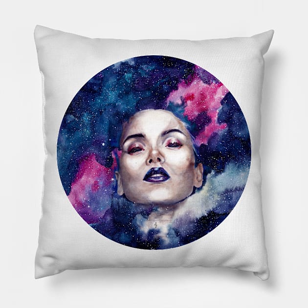 Dark Matter's Hiding Place Pillow by Fallenfaeries