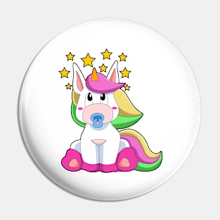 Unicorn as Baby with Pacifier Pin