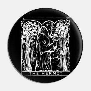 The Hermit, Tarot, Astrology, Pagan, Witchy, Goth Pin