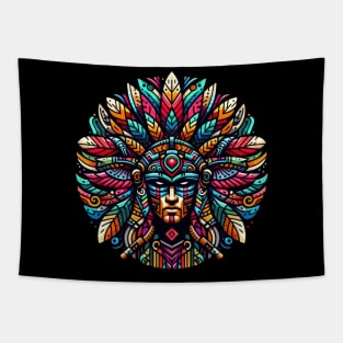 Colorful Native American Icon Tapestry