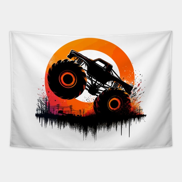 Monster Truck Tapestry by Vehicles-Art