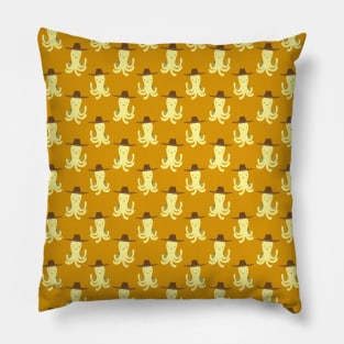 Cowboy Yellow Octopus Pattern Pillow