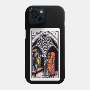 Card #66 - Three Of Pentacles - Rider Waite Smith Tarot Phone Case