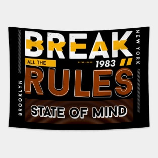 Break All The Rules Brooklyn New York Vintage Tapestry