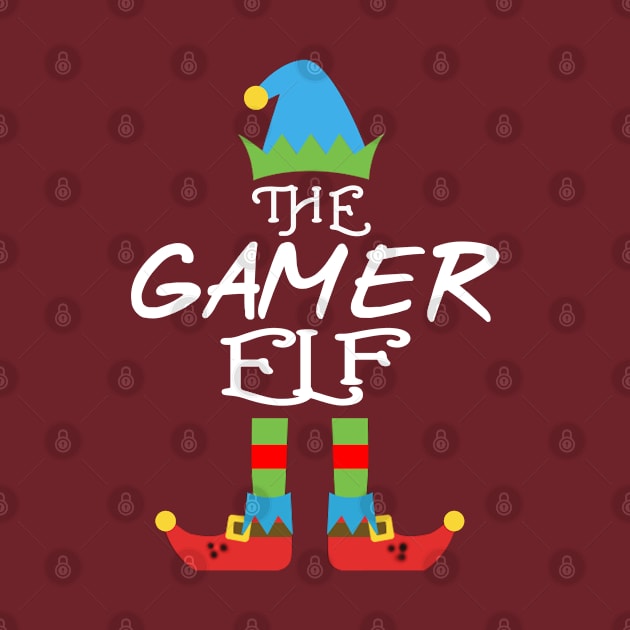 The Gamer Elf Matching Family Group Christmas Party SANTA by CareTees