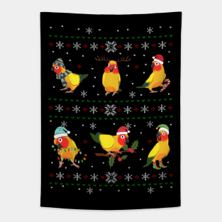 sun conure ugly christmas Tapestry