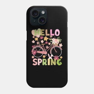 Hello Spring Pink Bicycle Phone Case