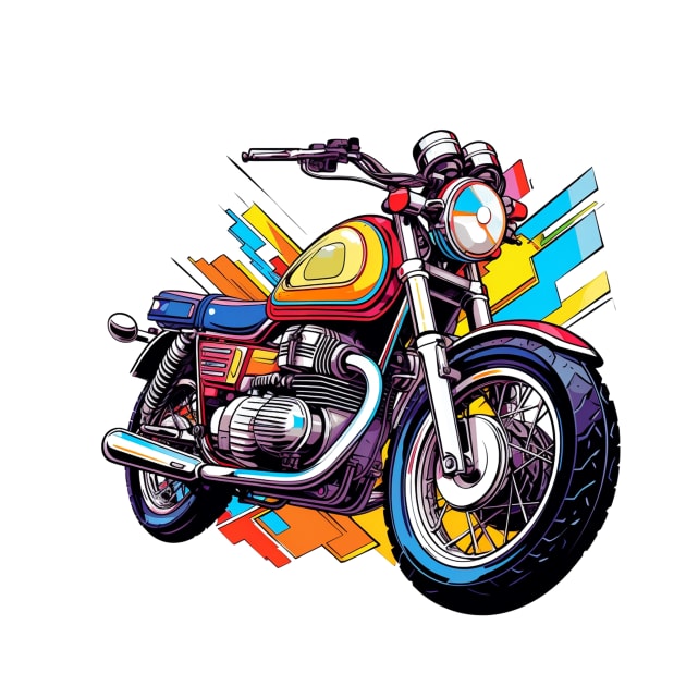 motorcycle with pop art style by gblackid