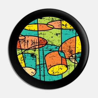 Drum Set Abstract Style Pin