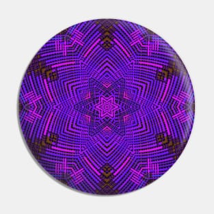 Weave Mandala Pink Purple and Blue Pin