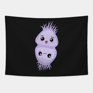 Cute Bacteria Microbes Tapestry