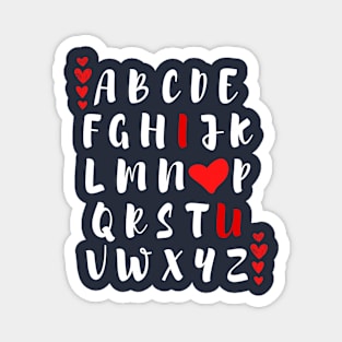 ABC I Love You English Teacher Valentines Day Magnet