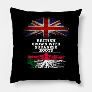 British Grown With Sudanese Roots - Gift for Sudanese With Roots From Sudan Pillow