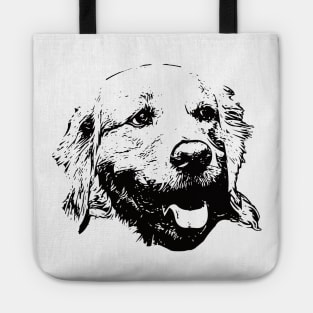 Golden Retriever Face Design - A Golden Christmas Gift Tote