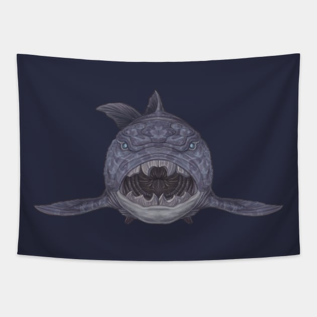 Swimming Beartrap Tapestry by CoffeeBlack