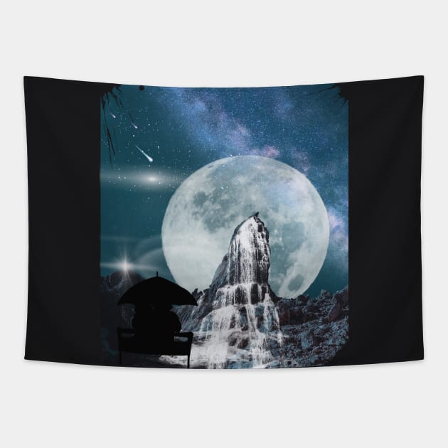 Star Gazing Lovers Tapestry by By Diane Maclaine