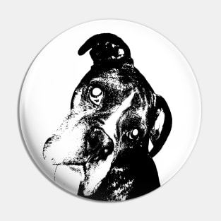 Black and White Boxer Pin