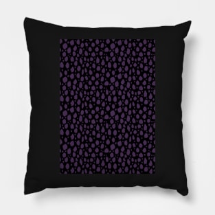 Black and purple Spot Dalmatian Pattern Pillow