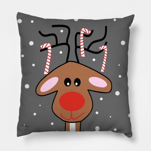 MOONLIGHT  Christmas Reindeer Pillow by SartorisArt1