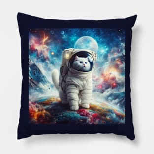 Space cat, cat astronaut Pillow