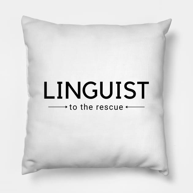 Linguist To The Rescue Minimal Pillow by mon-